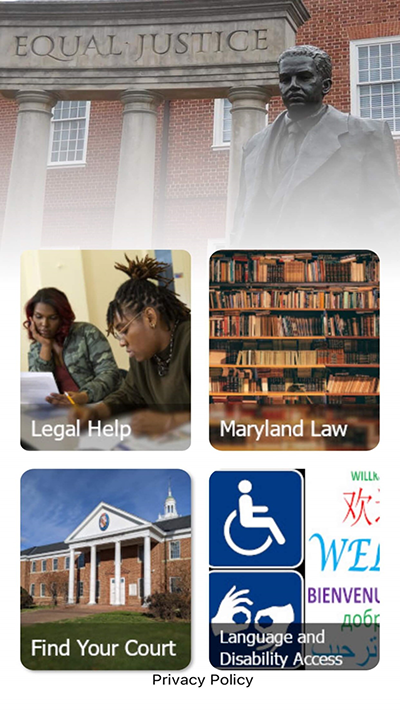 screenshot of mobile app